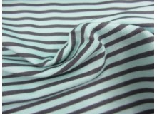 Jersey - Ringel gestreift mint grau